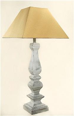 ALEXANDERS 54 CM WHITEWASH PATARA COLUMN LAMP